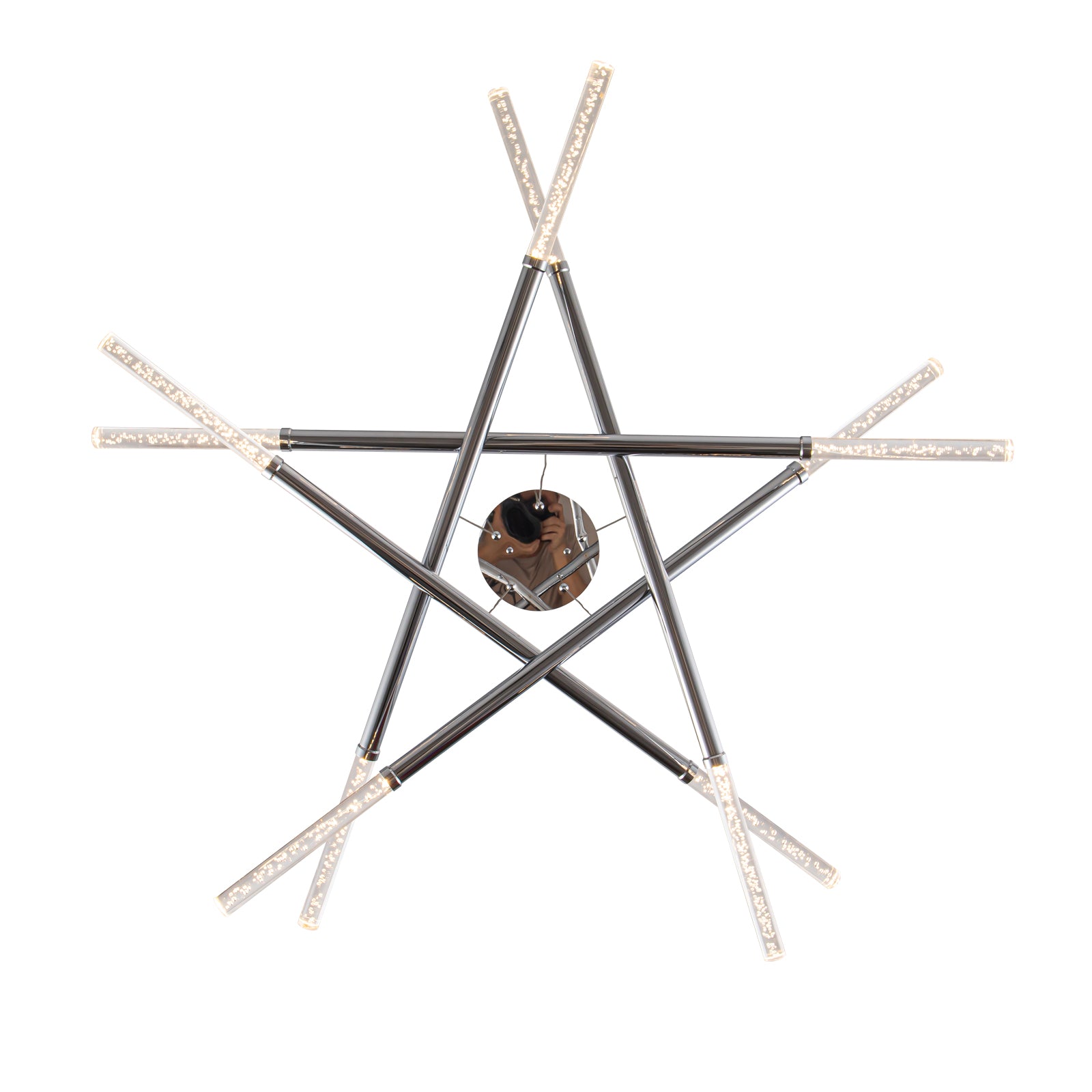 Modern Star Chrome LED Chandelier