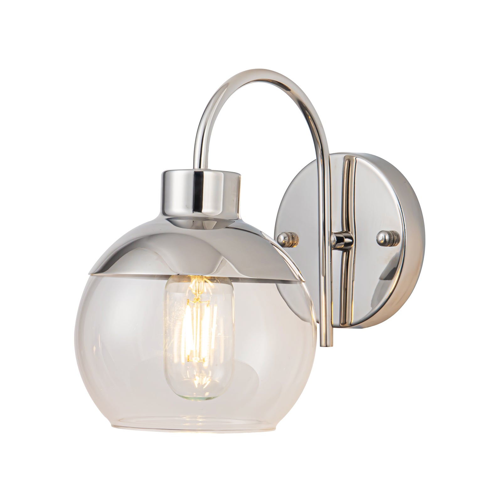 Pento 1 Light Chrome Wall Sconce