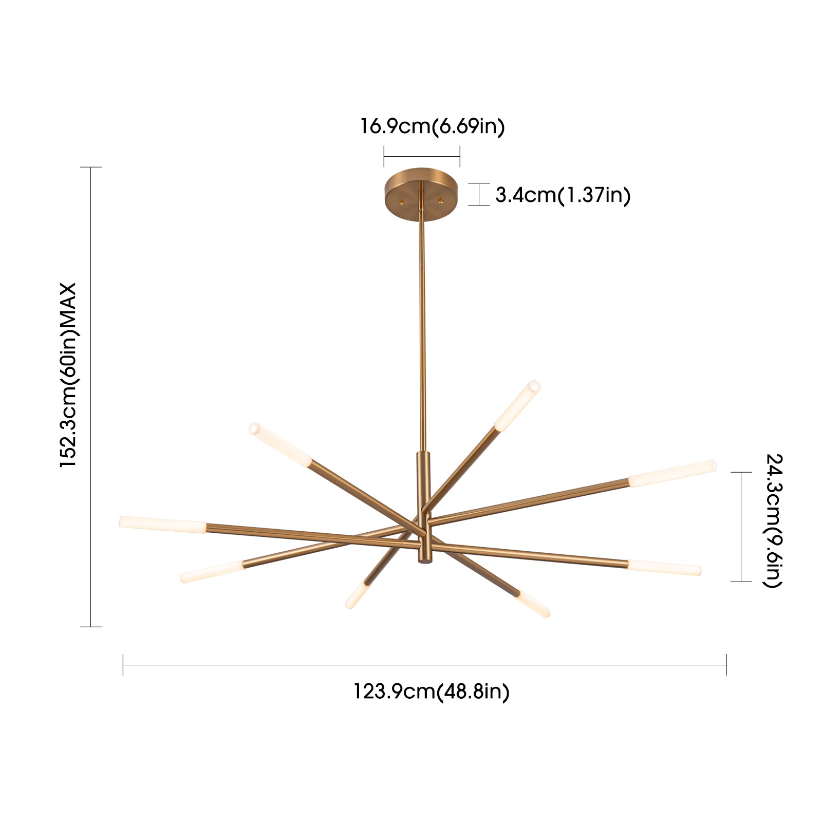 Alissa Gold 8 Light LED Pendant Light