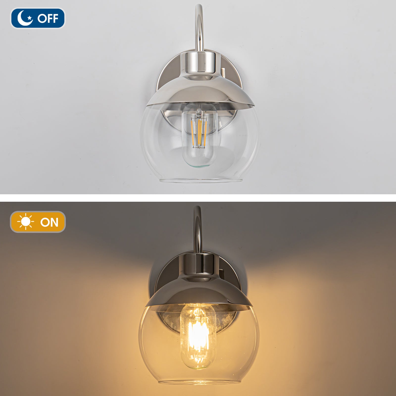 Pento 1 Light Chrome Wall Sconce