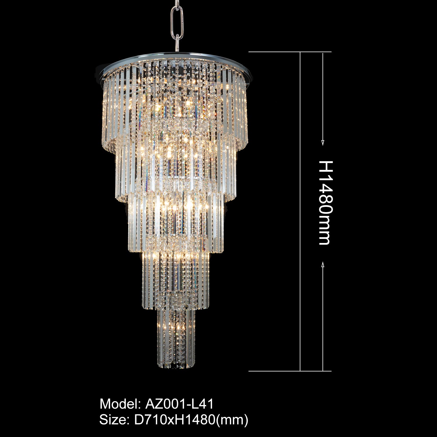 Prage 16 Light 5 Layer Chandelier