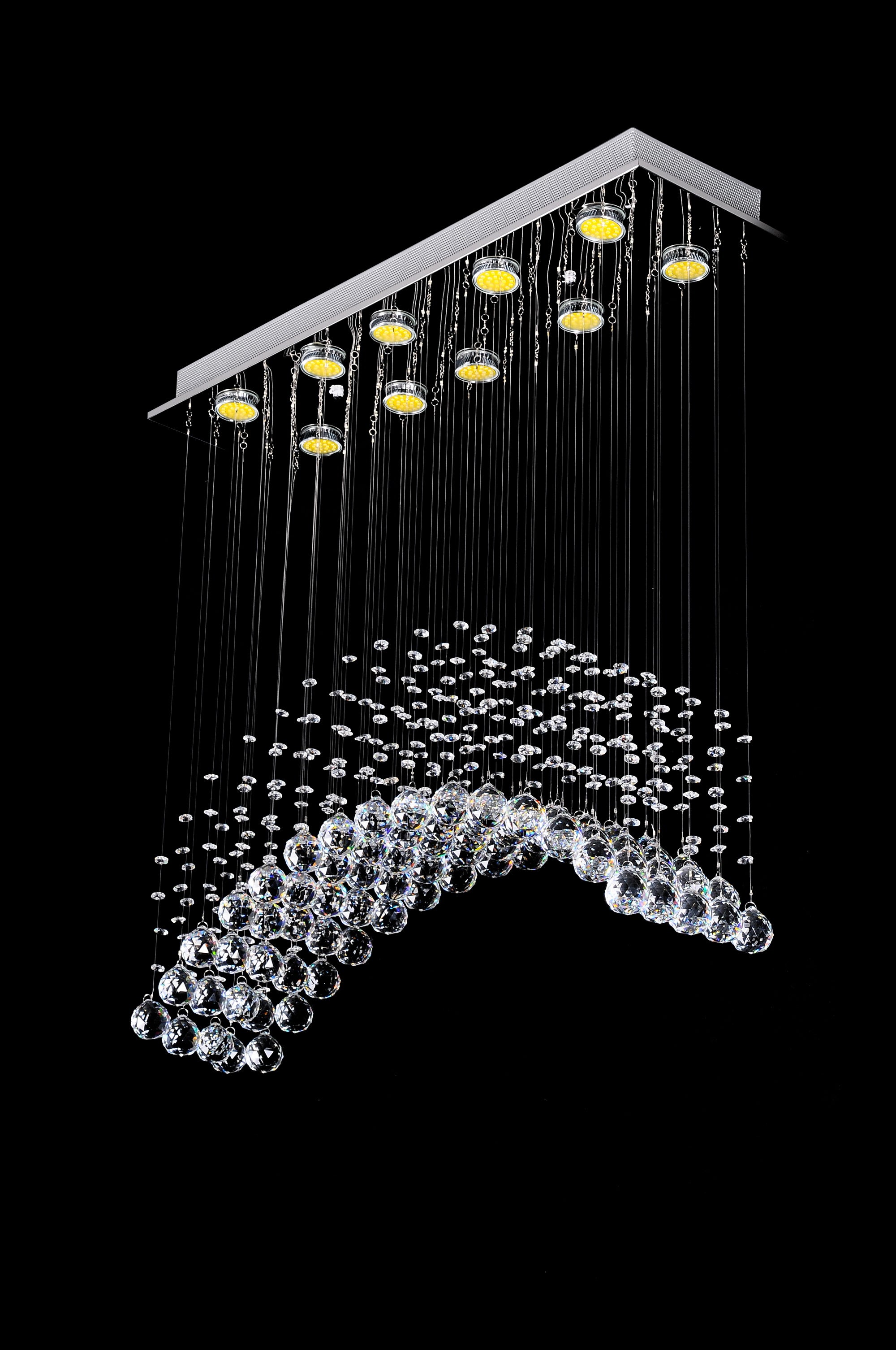 ARC-2R 10 Light Flush Mount Chandelier