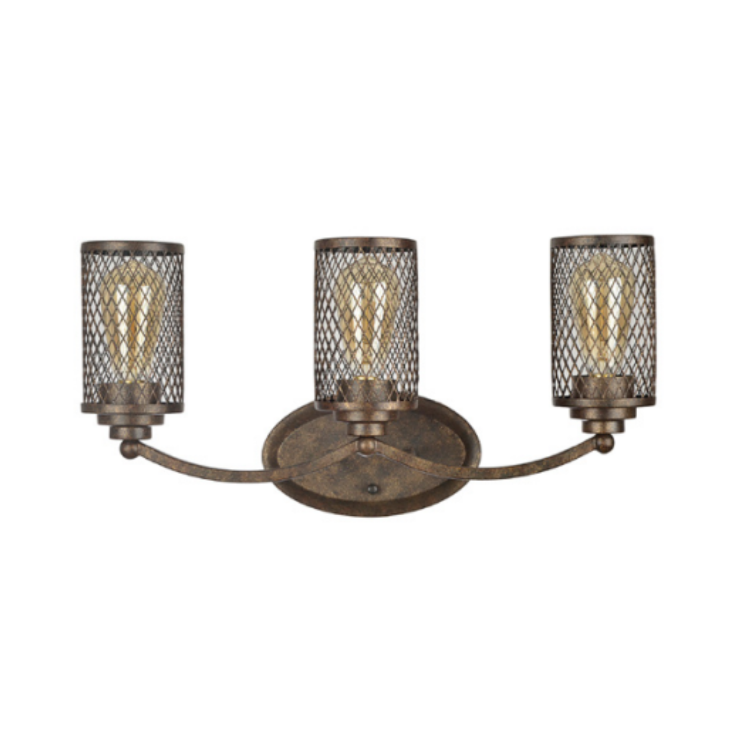 Bijou 3 Light Rust vanity Light