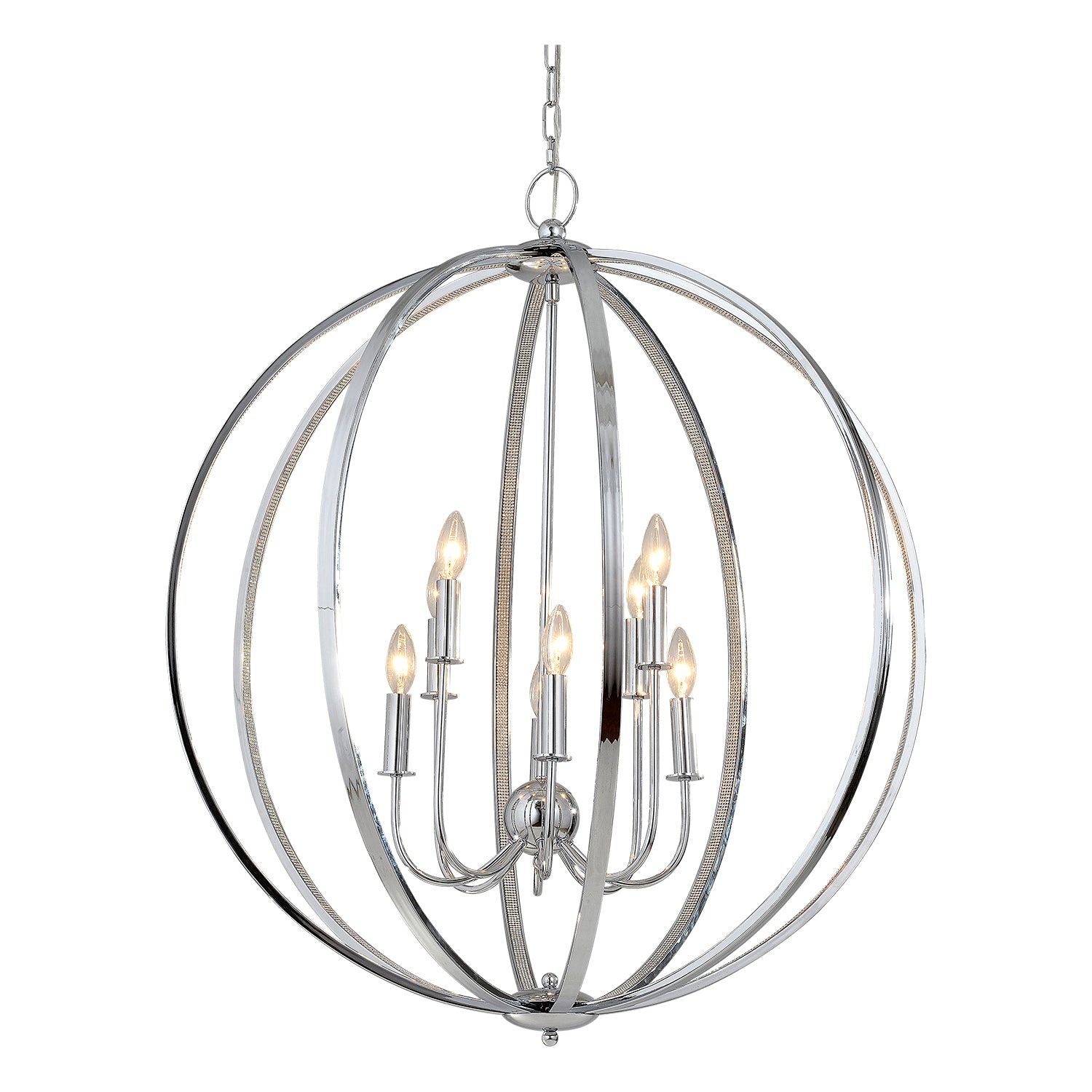Olivia 8 Light Chrome Pendant