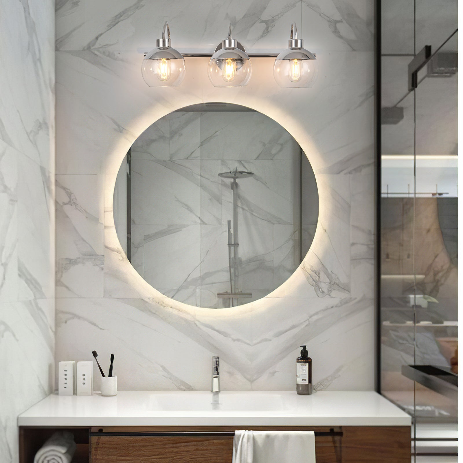 Pento 3 Light Chrome Wall Sconce