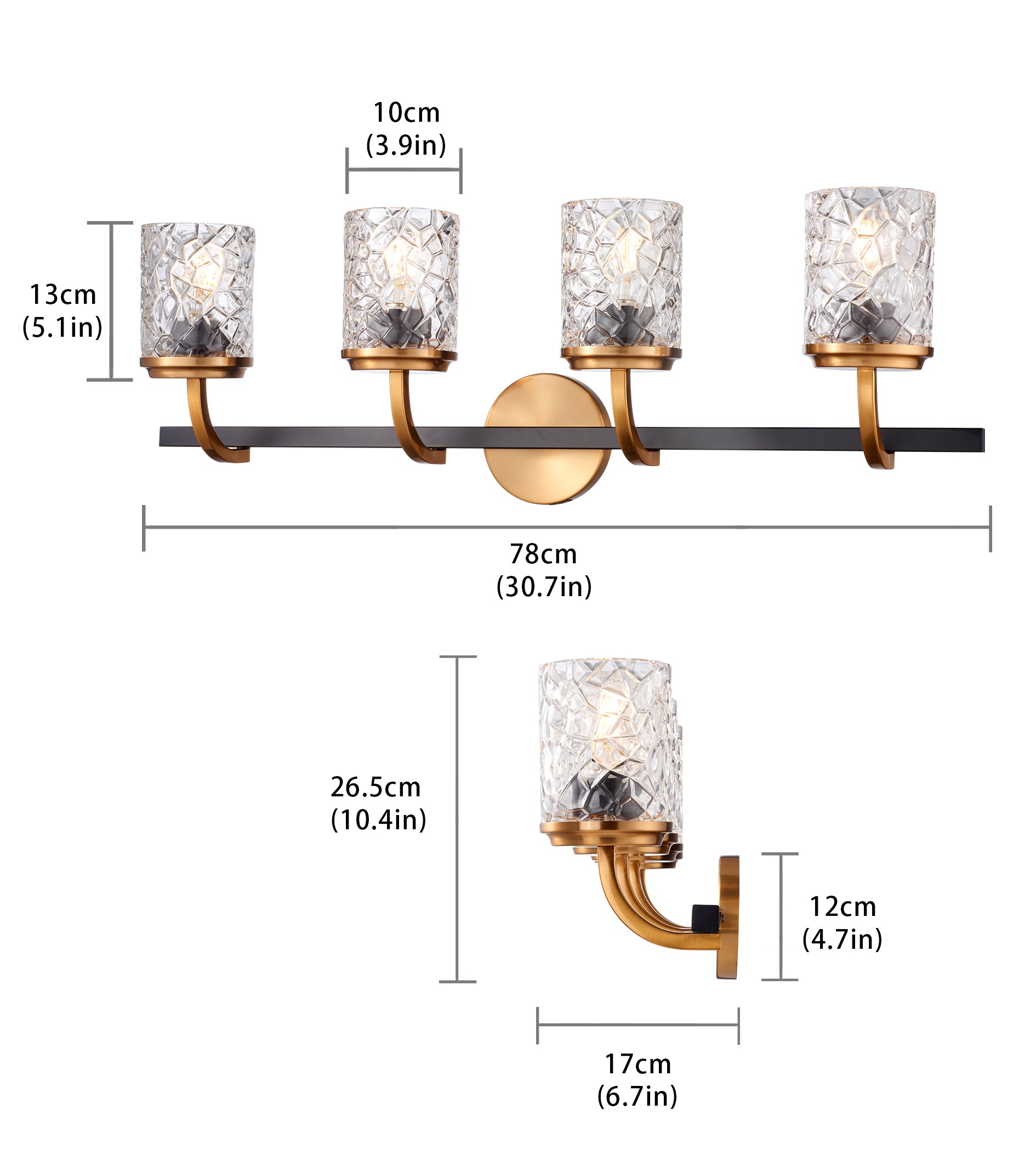 Alaja 4 Light Vanity Light
