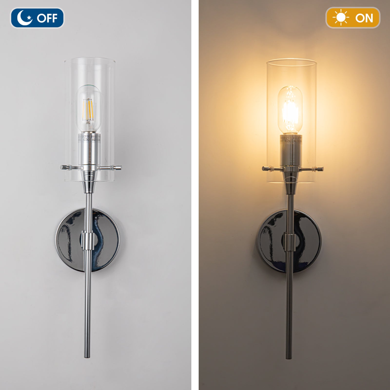 Hailo 1 light Chrome Wall Sconce