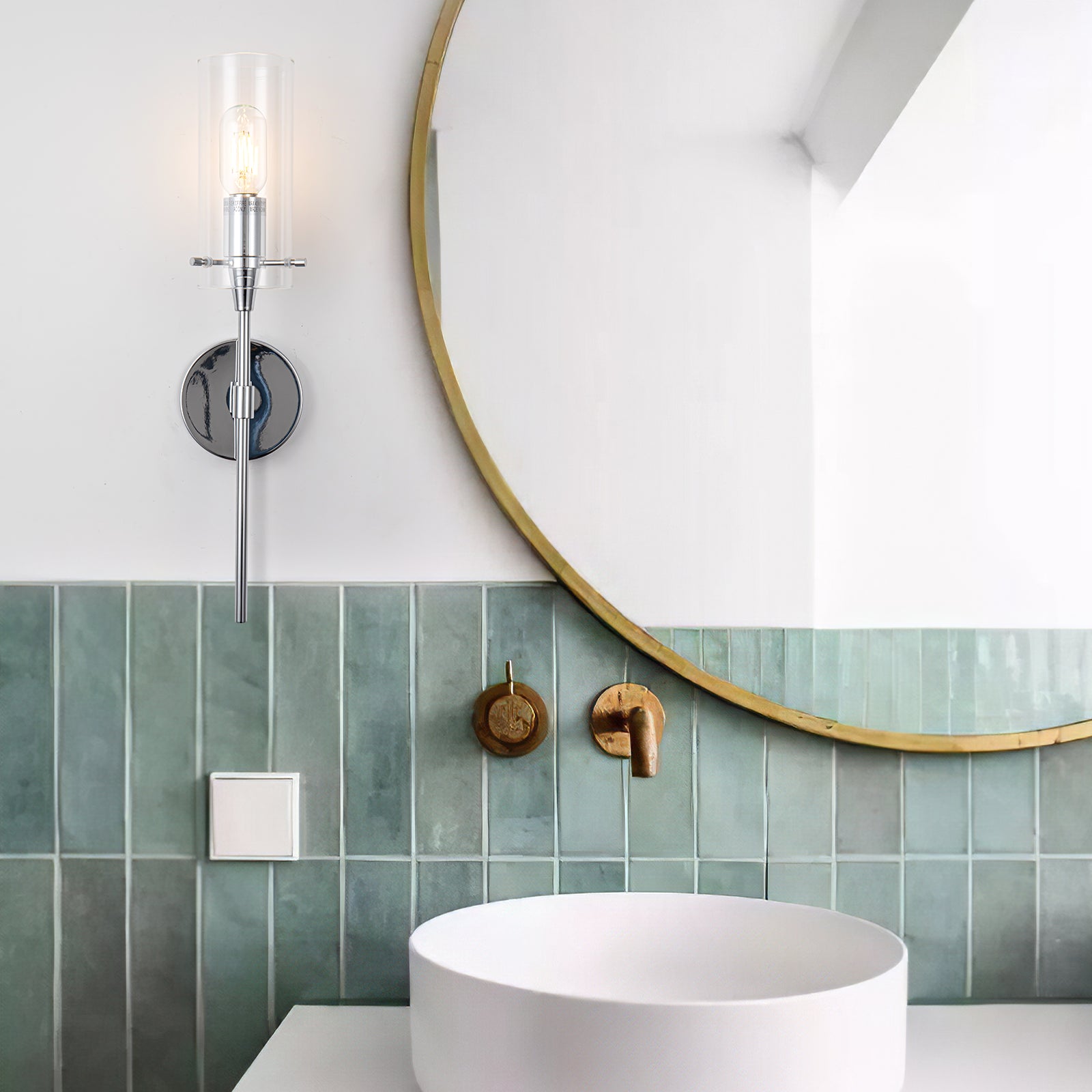 Hailo 1 light Chrome Wall Sconce