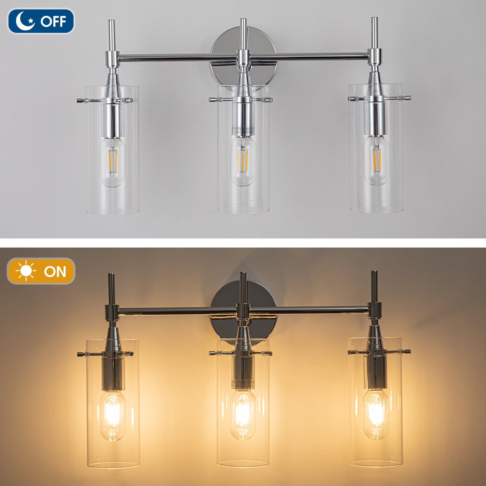 Hailo 3 Light Chrome Vanity Light