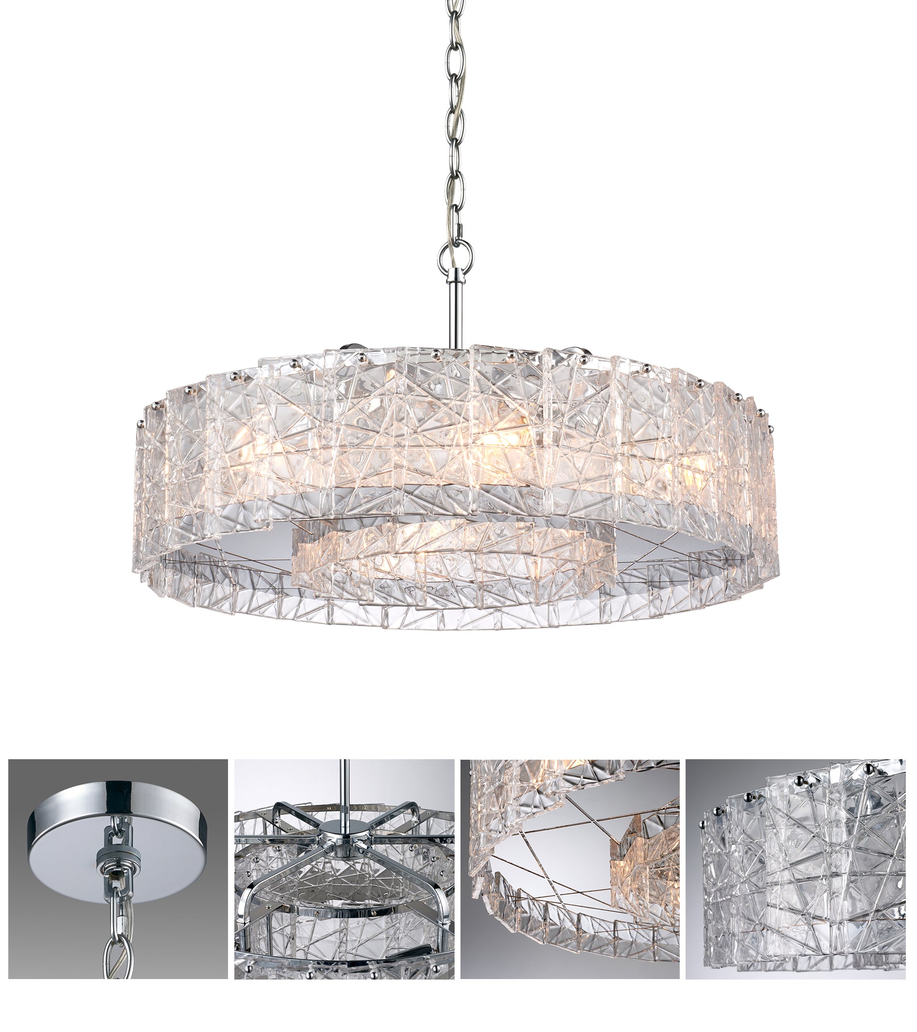 Ceron 6 Light Chrome Pendant