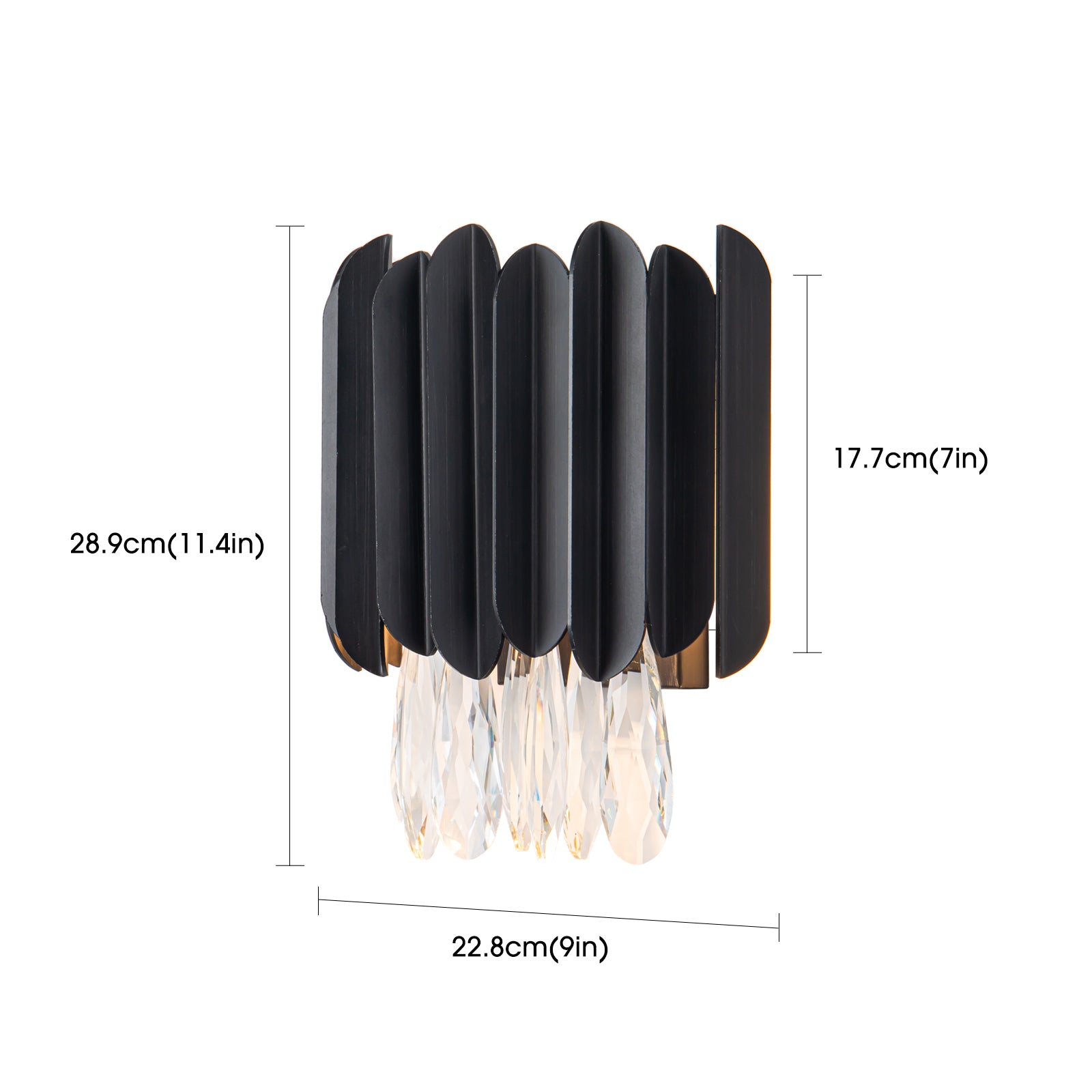 Amy 2 Light Black Wall Sconce