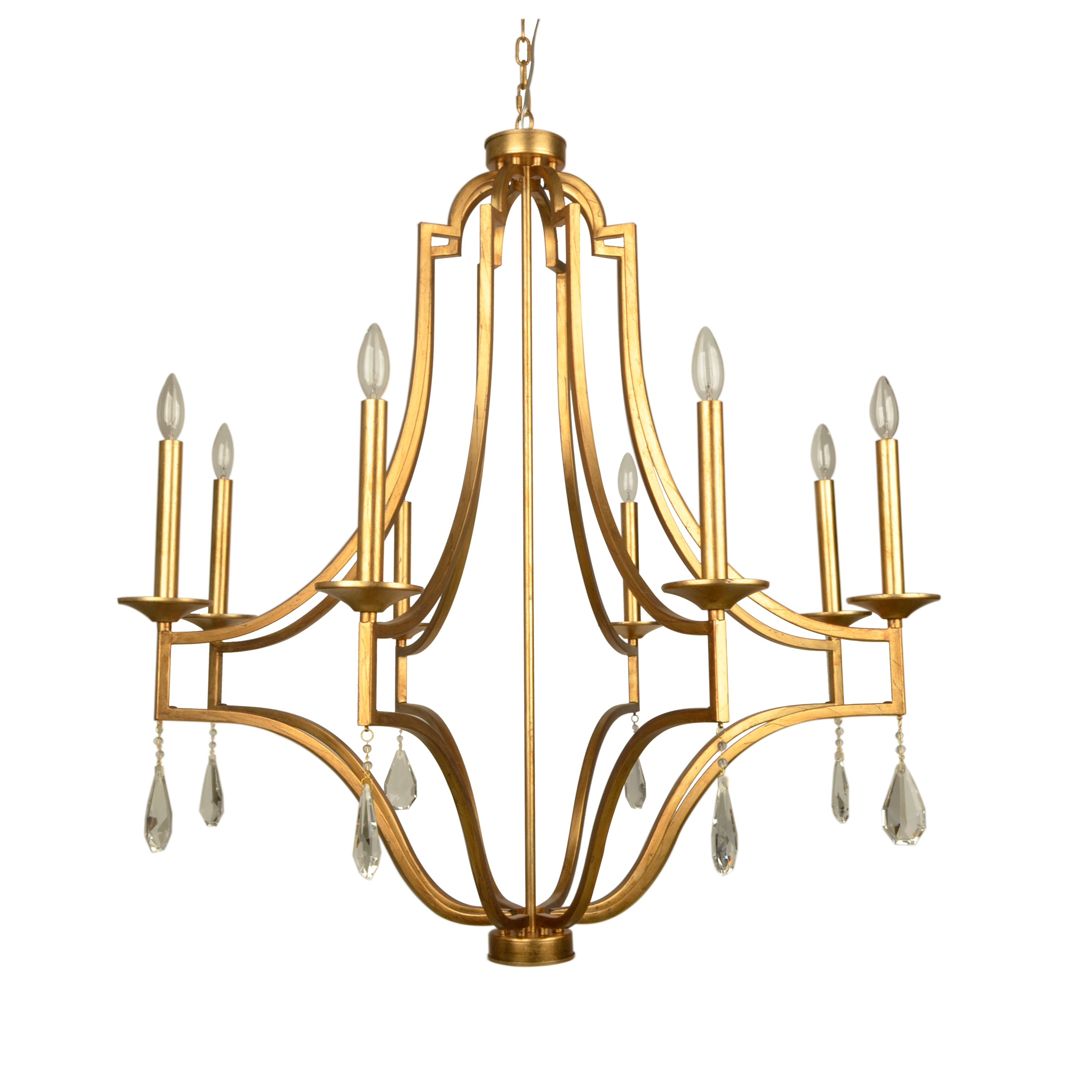 Suri 8 Light Antique Brush Gold