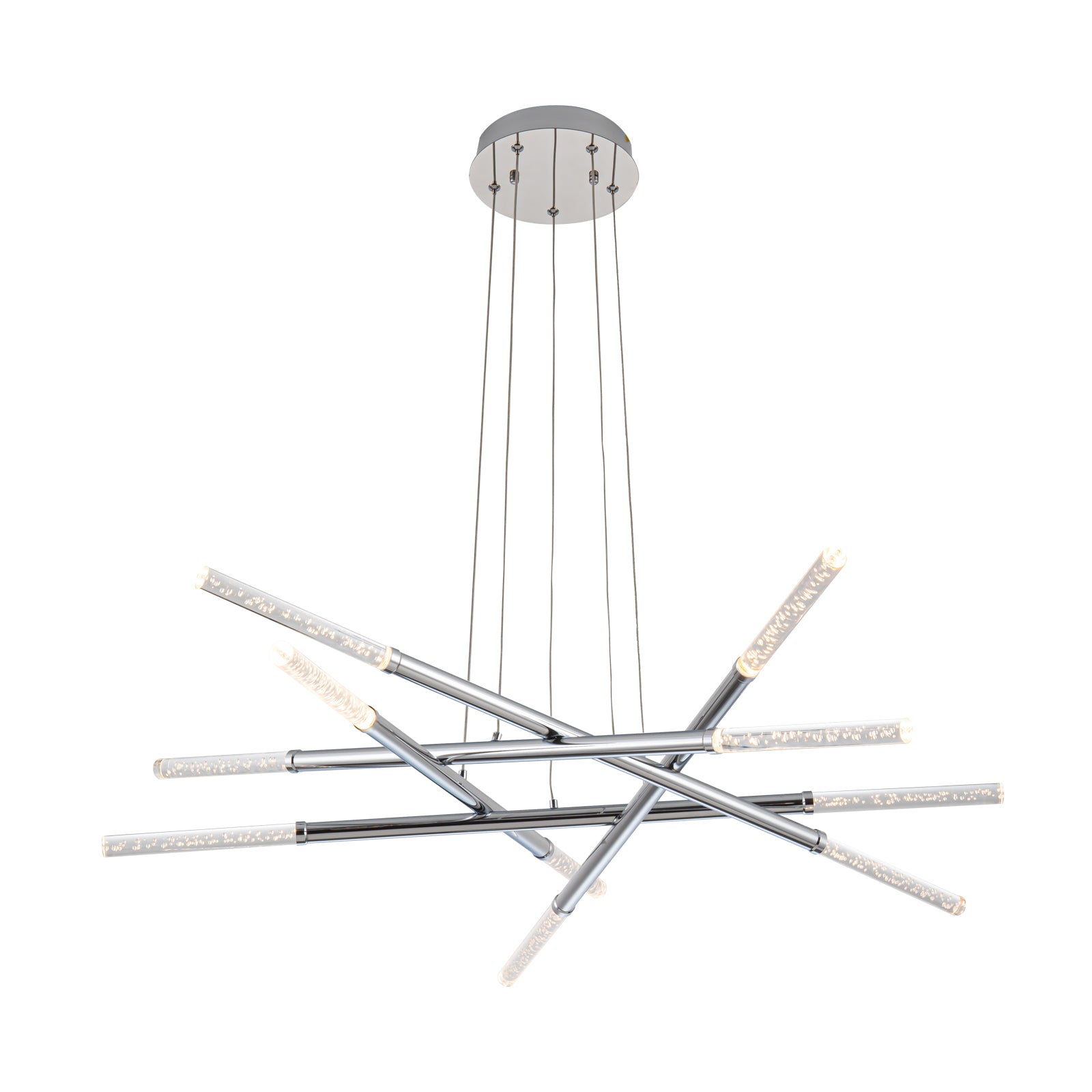 Modern Star Chrome LED Chandelier