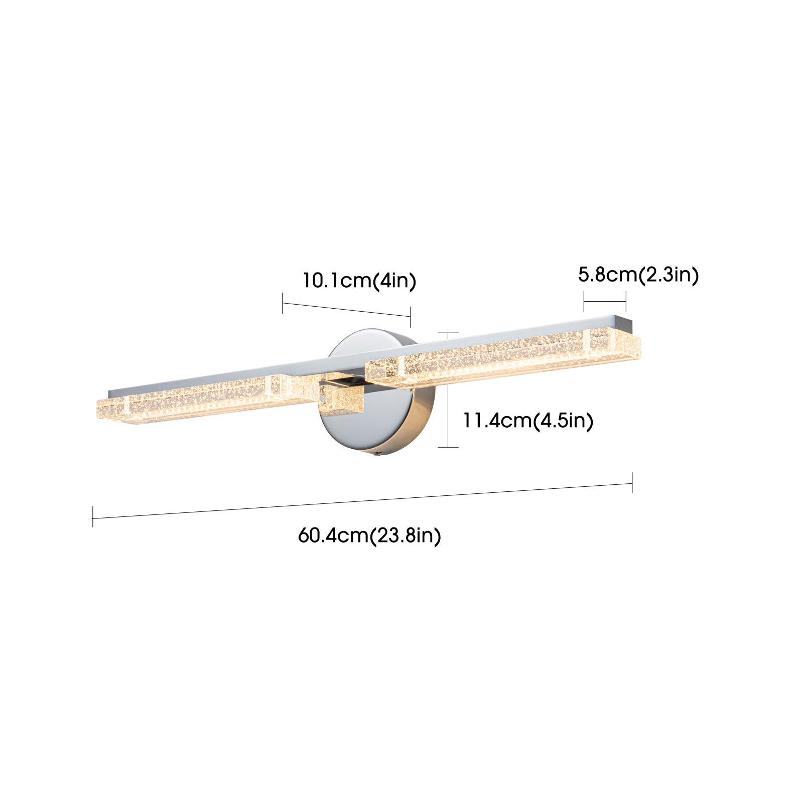 Bano Chrome LED vanity Light