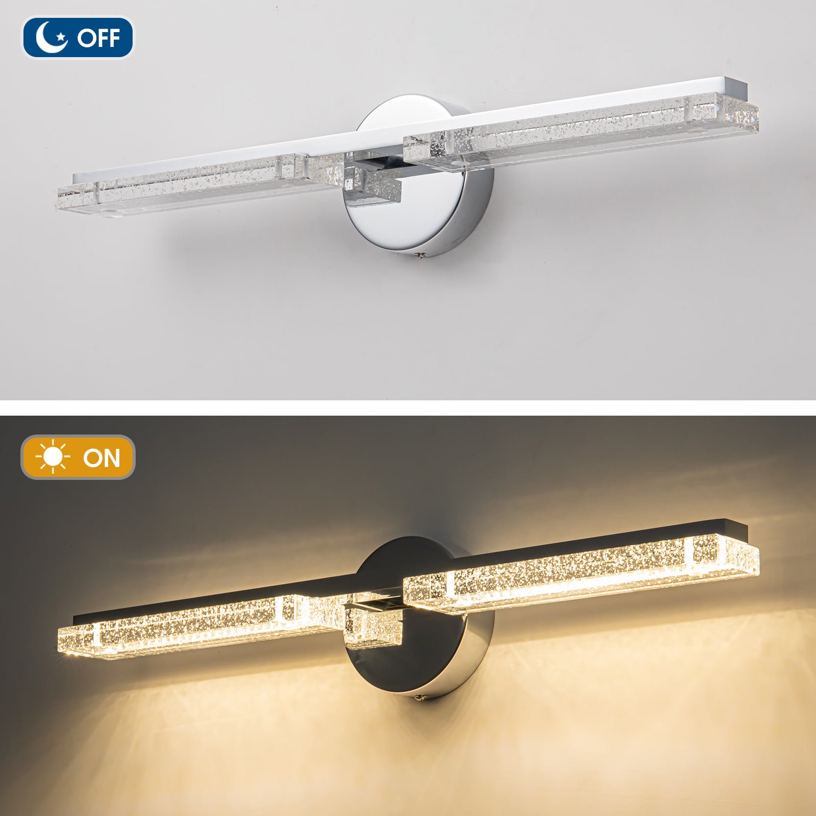 Bano Chrome LED vanity Light