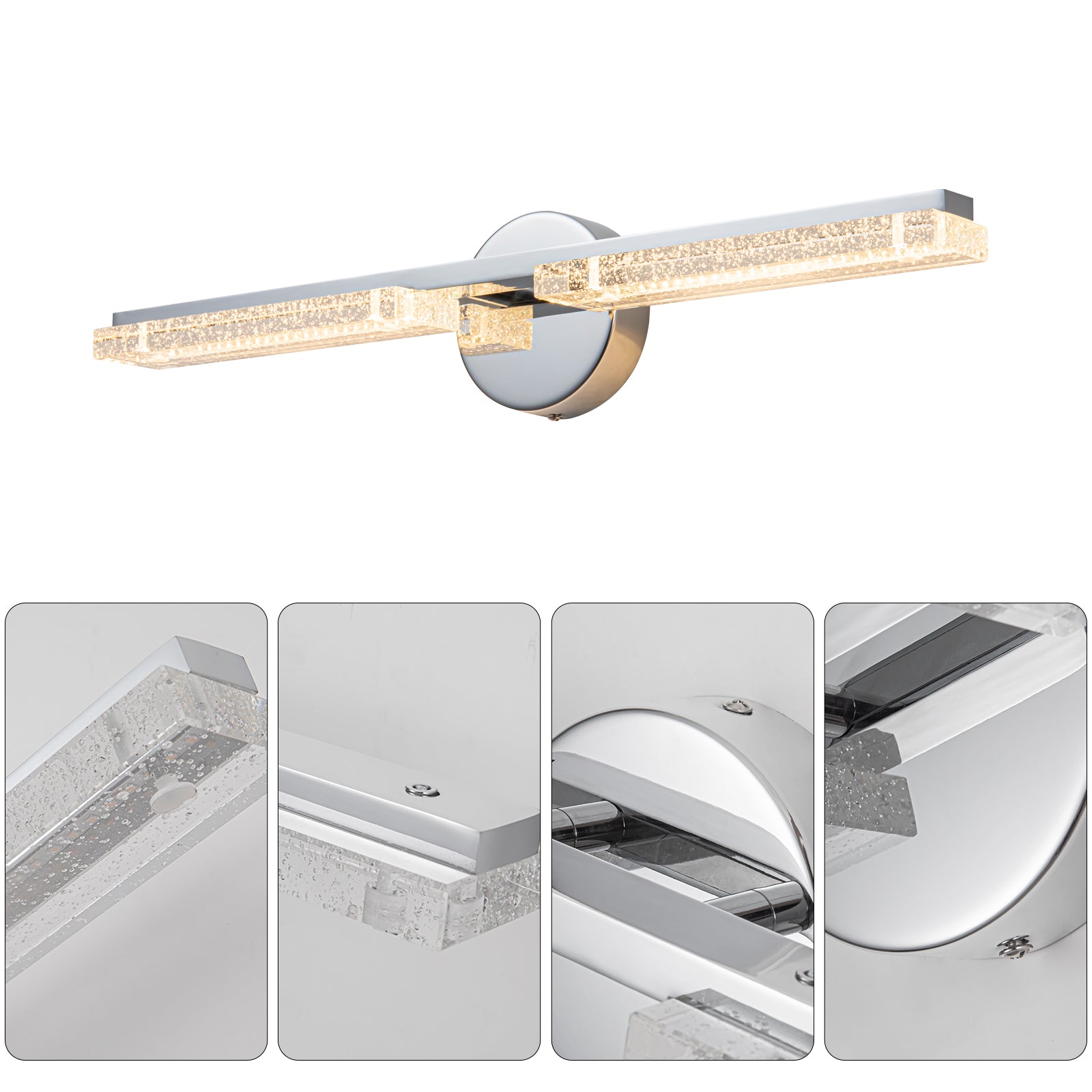 Bano Chrome LED vanity Light