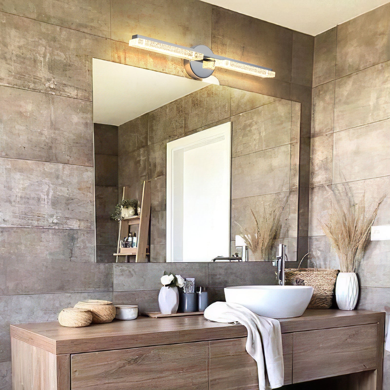 Bano Chrome LED vanity Light