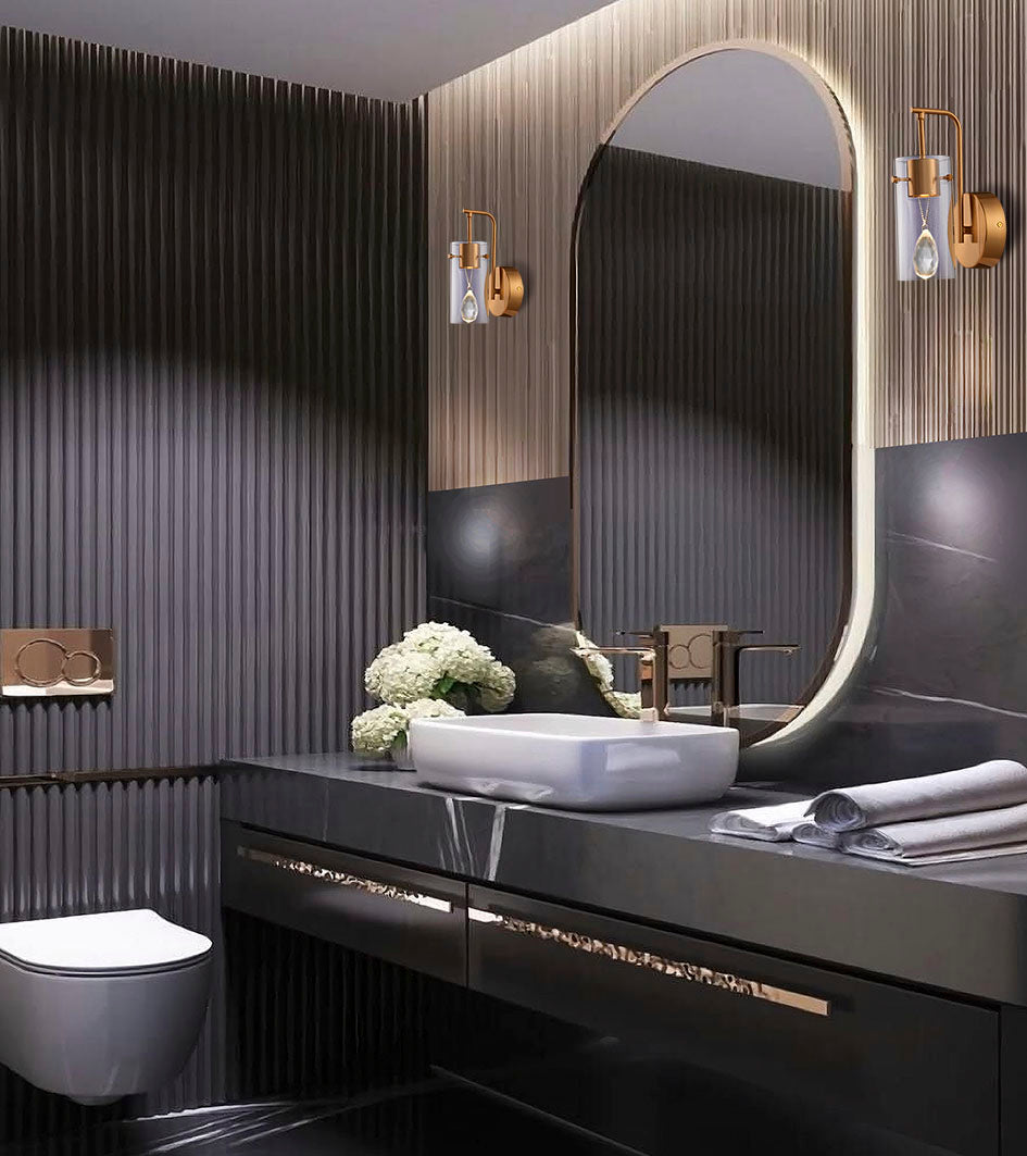 Fluer Brass Gold Wall Sconce