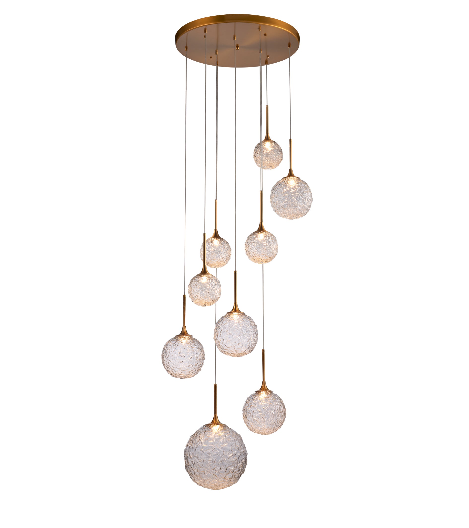 Alessandro 9 Light Brass Gold Chandelier