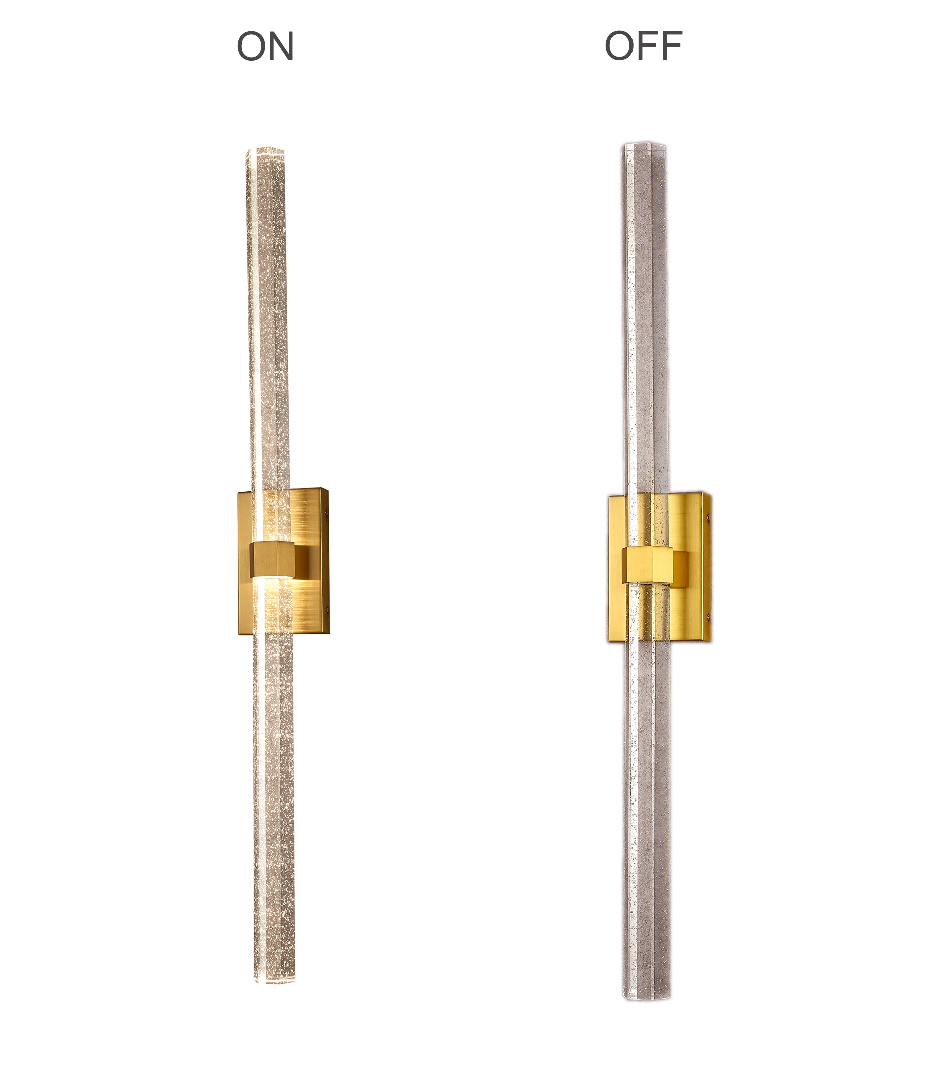 Lucia Crystal Gold Sconce and Vanity