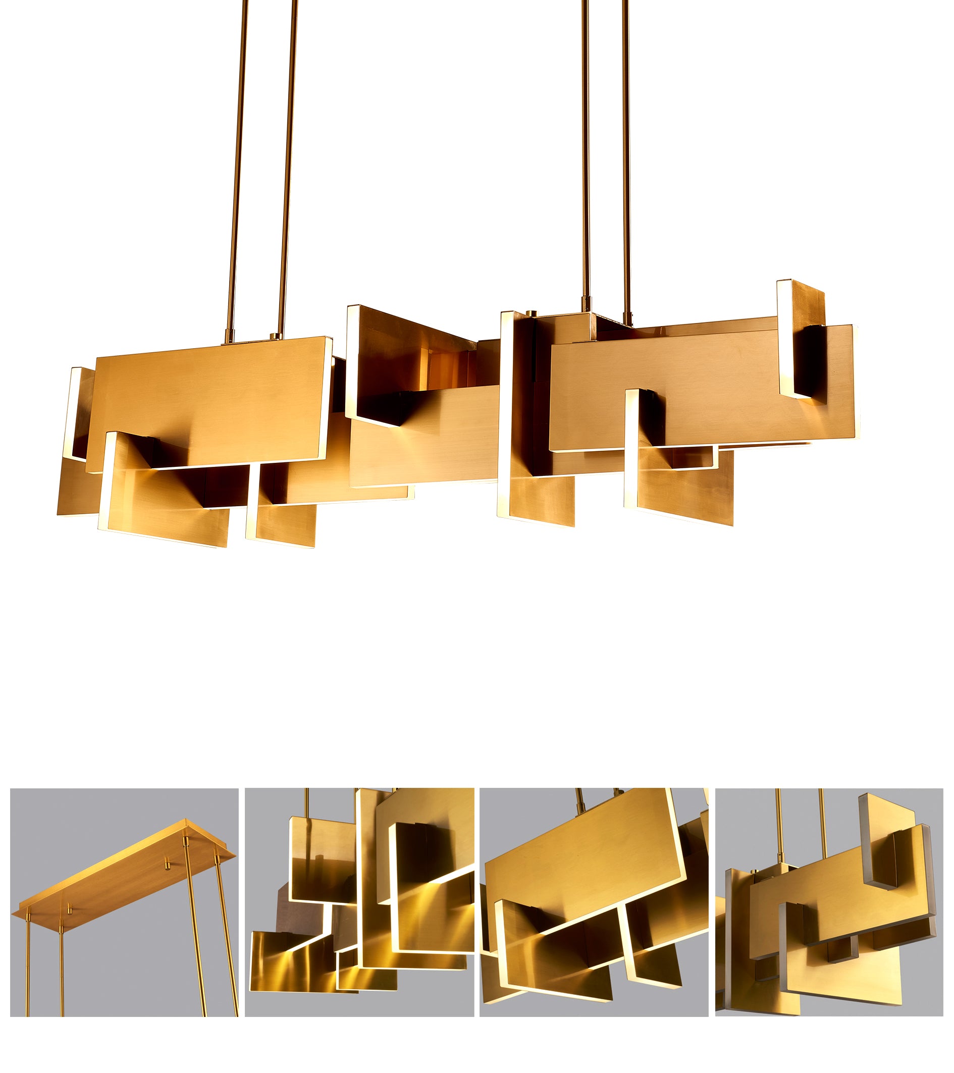 Ginevra Gold Pendant Light 60 Inch L