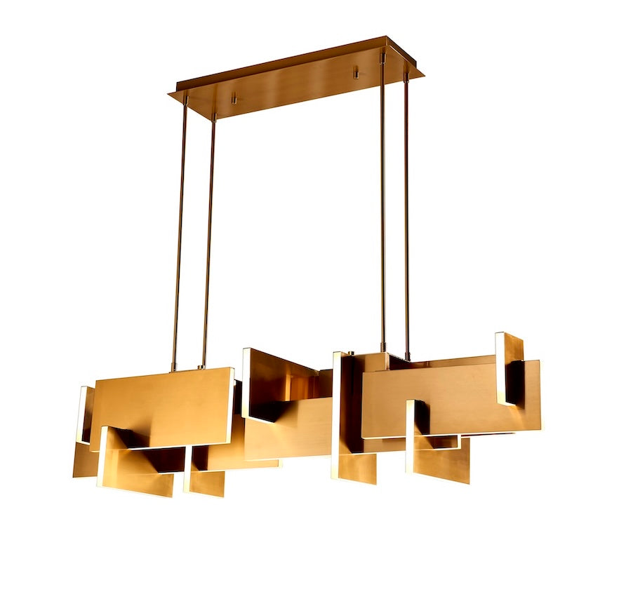 Ginevra Gold Pendant Light 60 Inch L