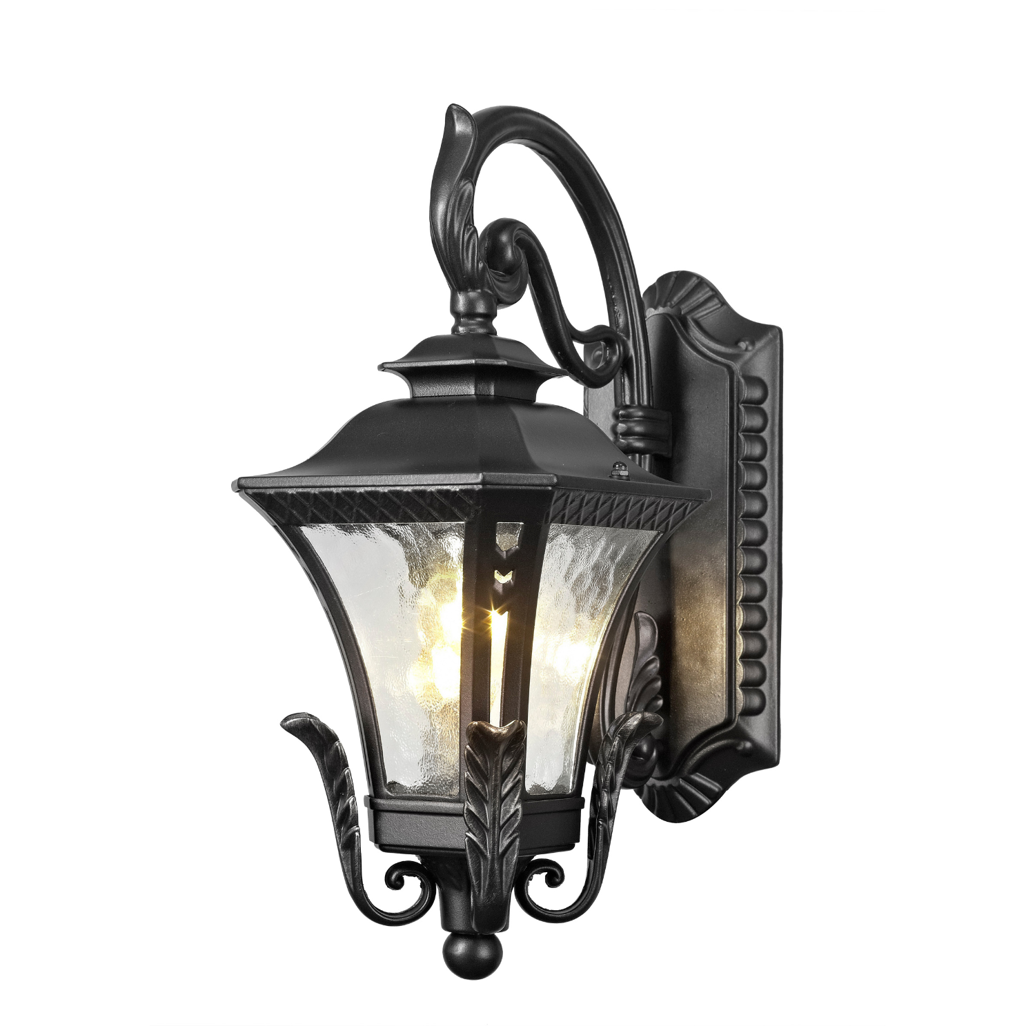Leaf S Black Wall Mount Outdoor Light