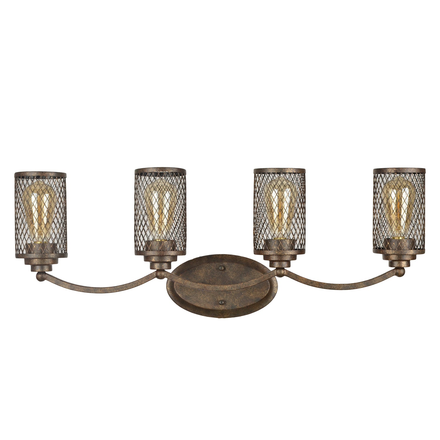 Bijou 4 Light Rust vanity Light