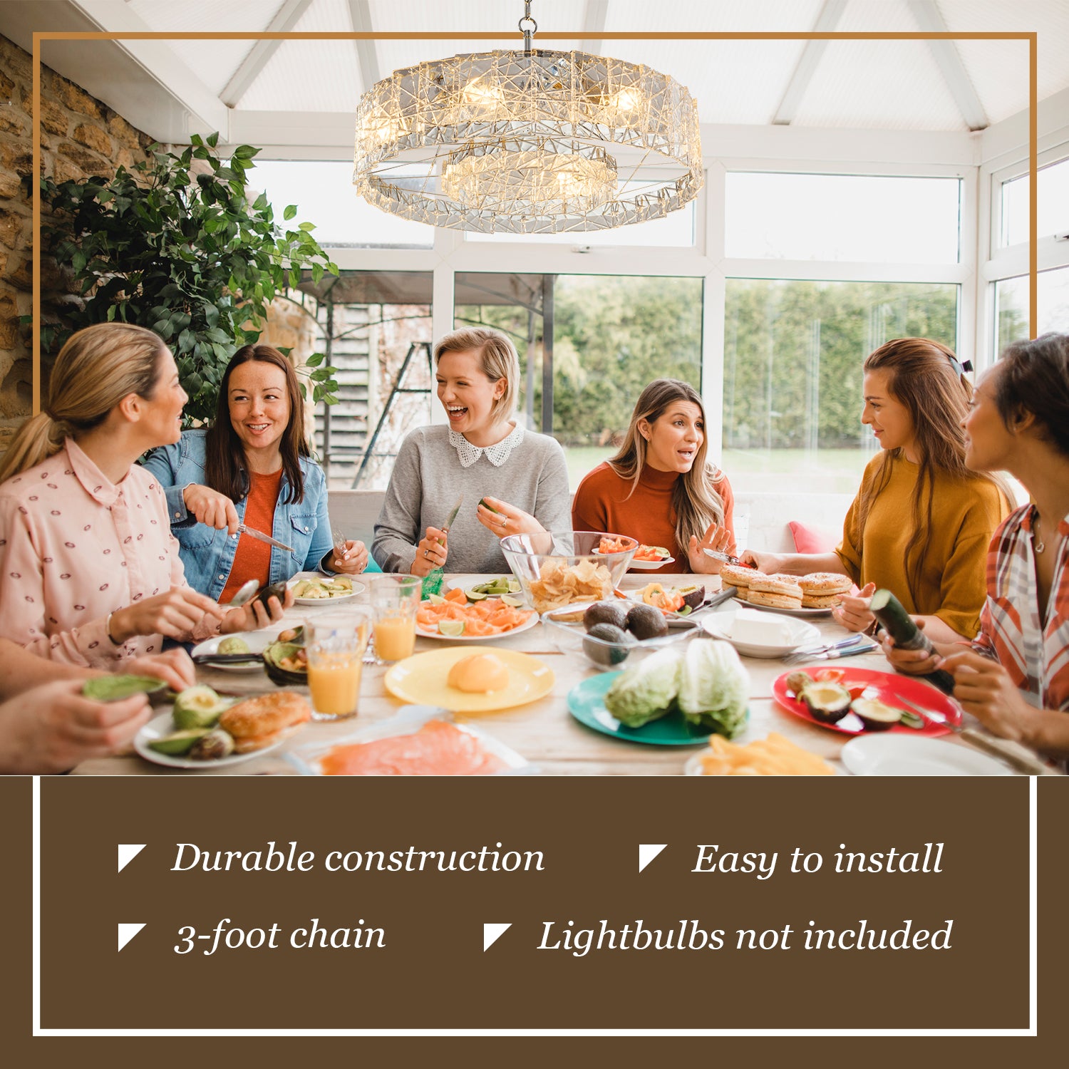 Ceron 6 Light Chrome Pendant