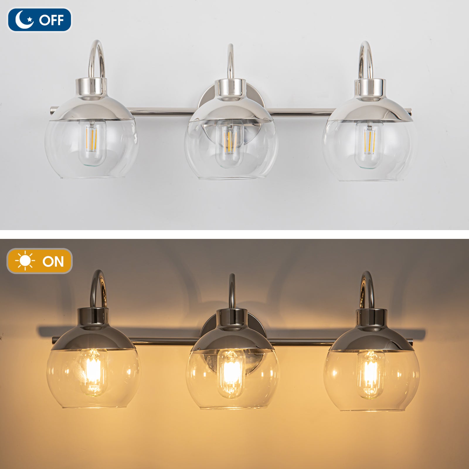 Pento 3 Light Chrome Wall Sconce