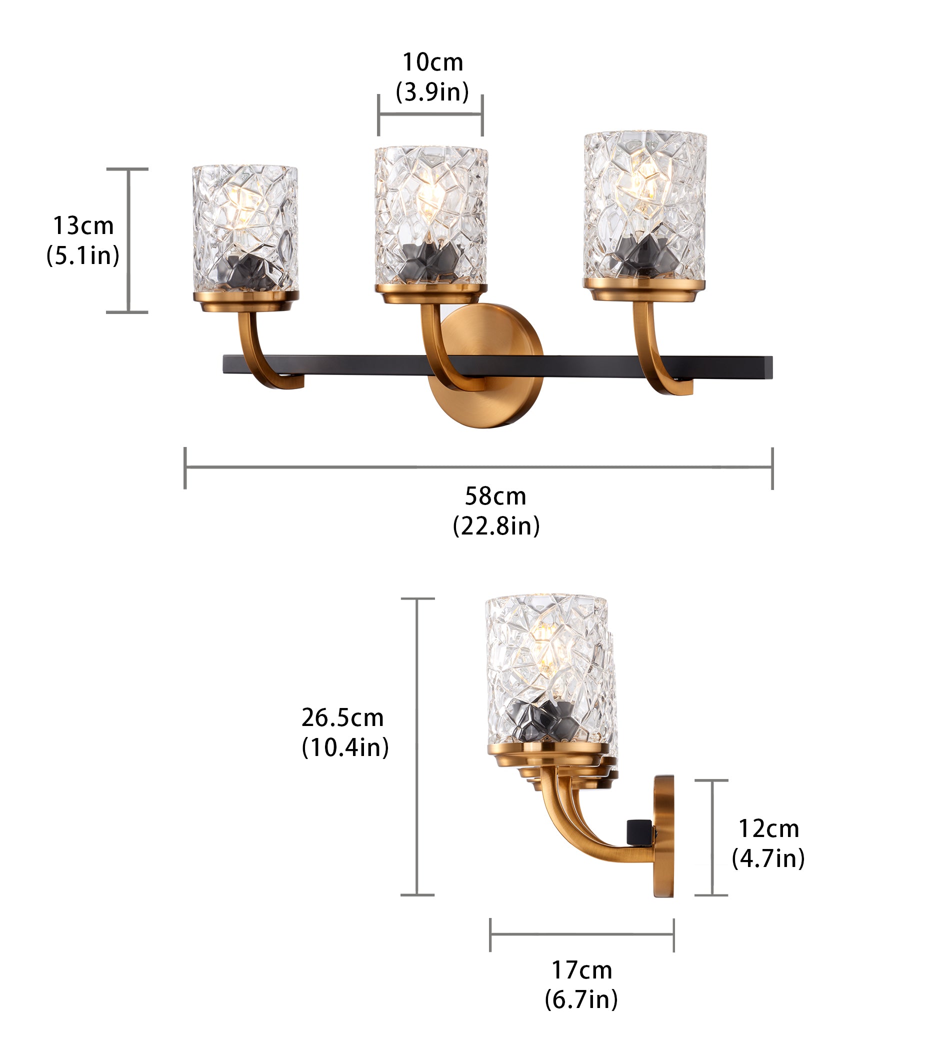 Alaja 3 Light Vanity Light