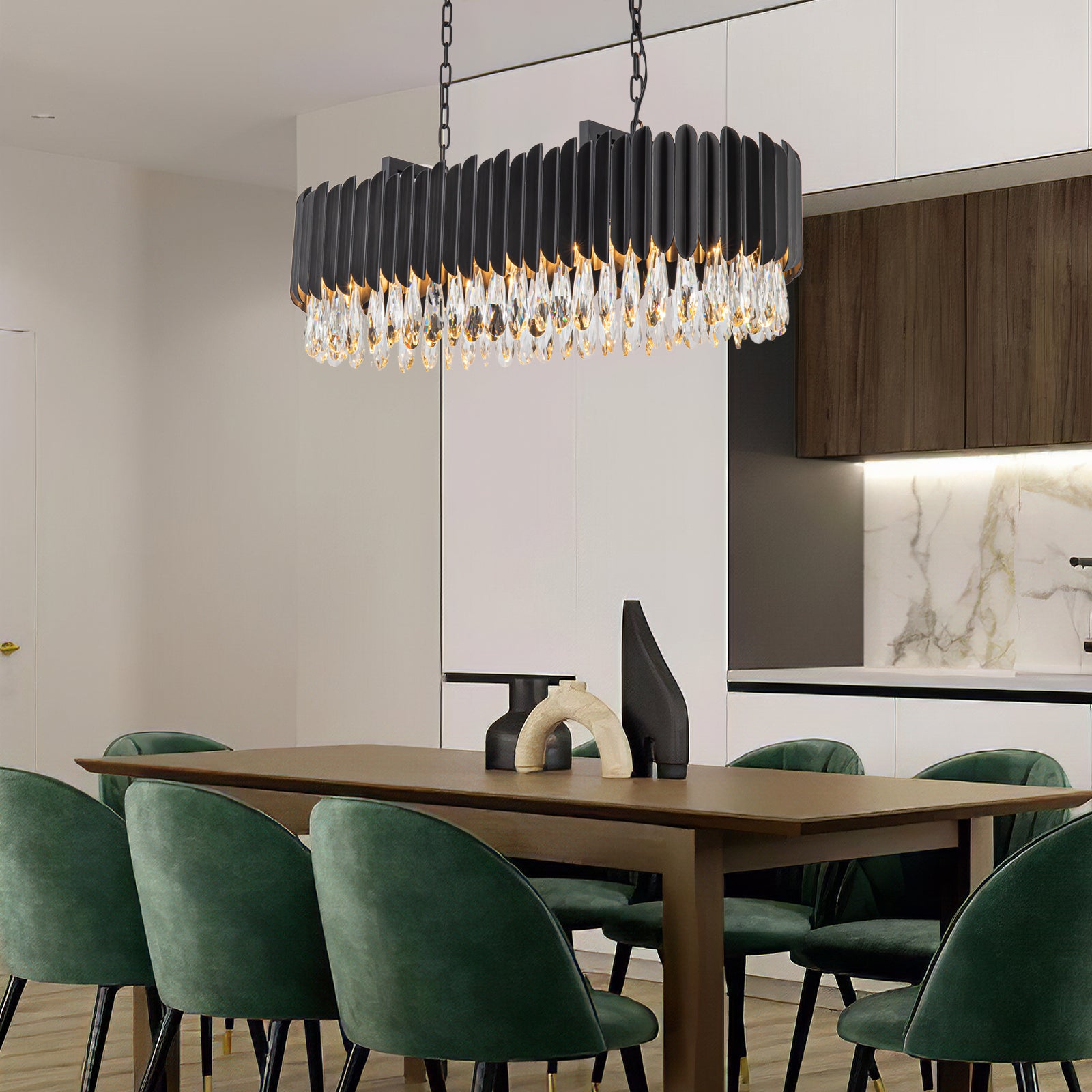 Amy 14 Light Black Chandelier