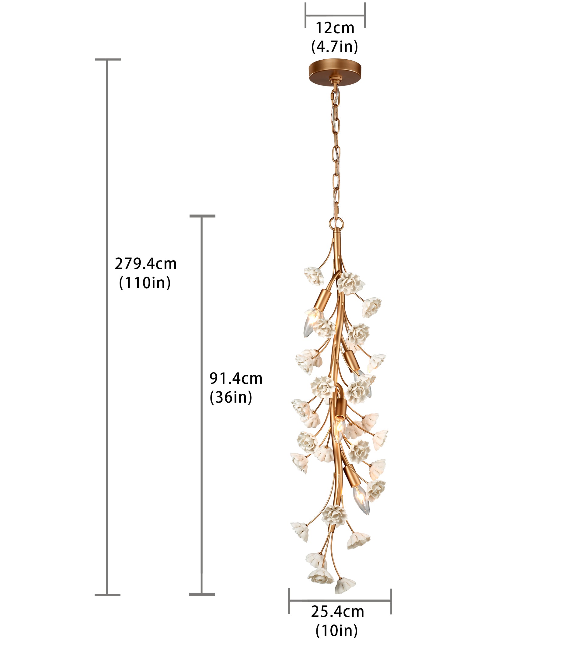 Bianca Satin Brass Gold Pendant