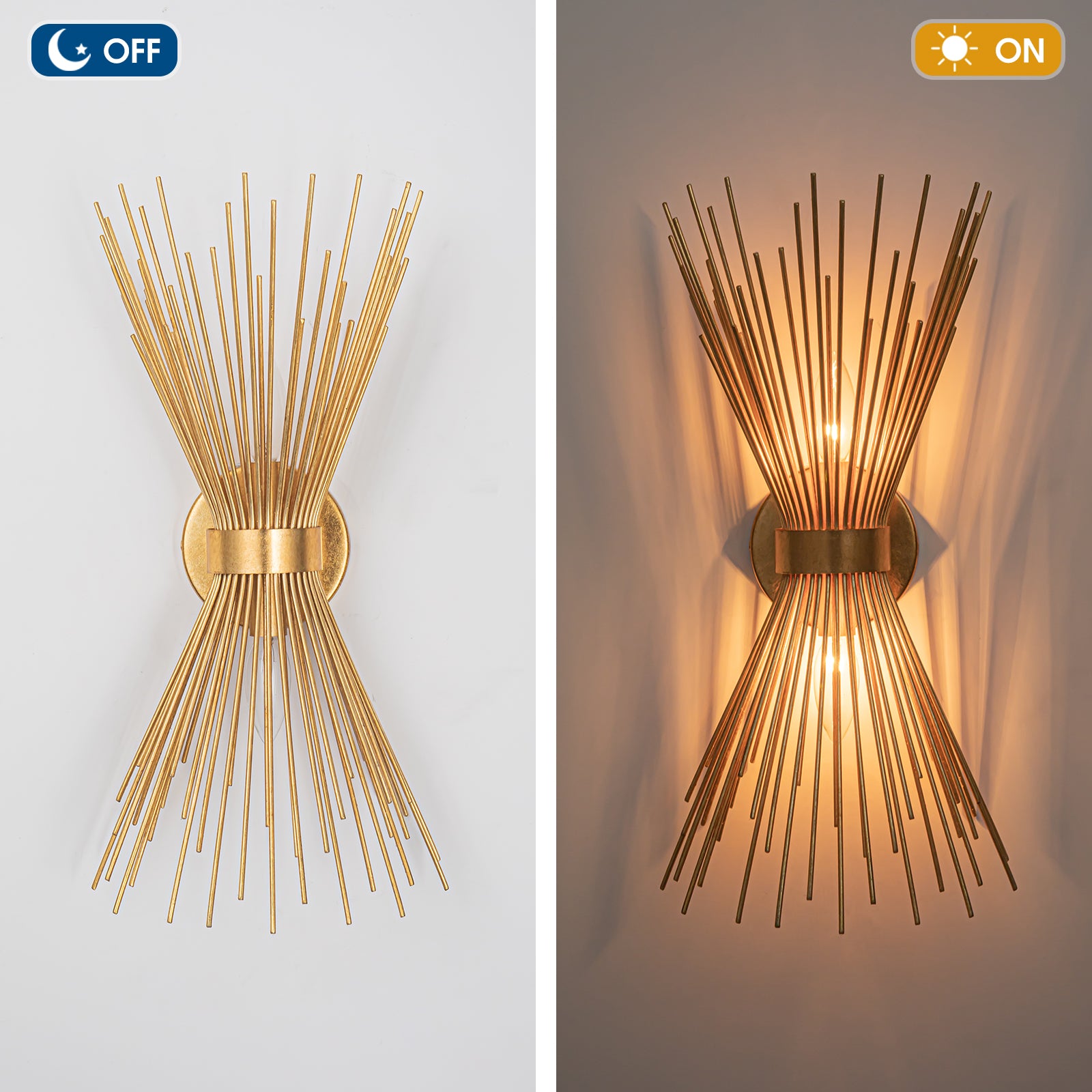 Roma 2 Light Antique Brush Gold Wall Sconce