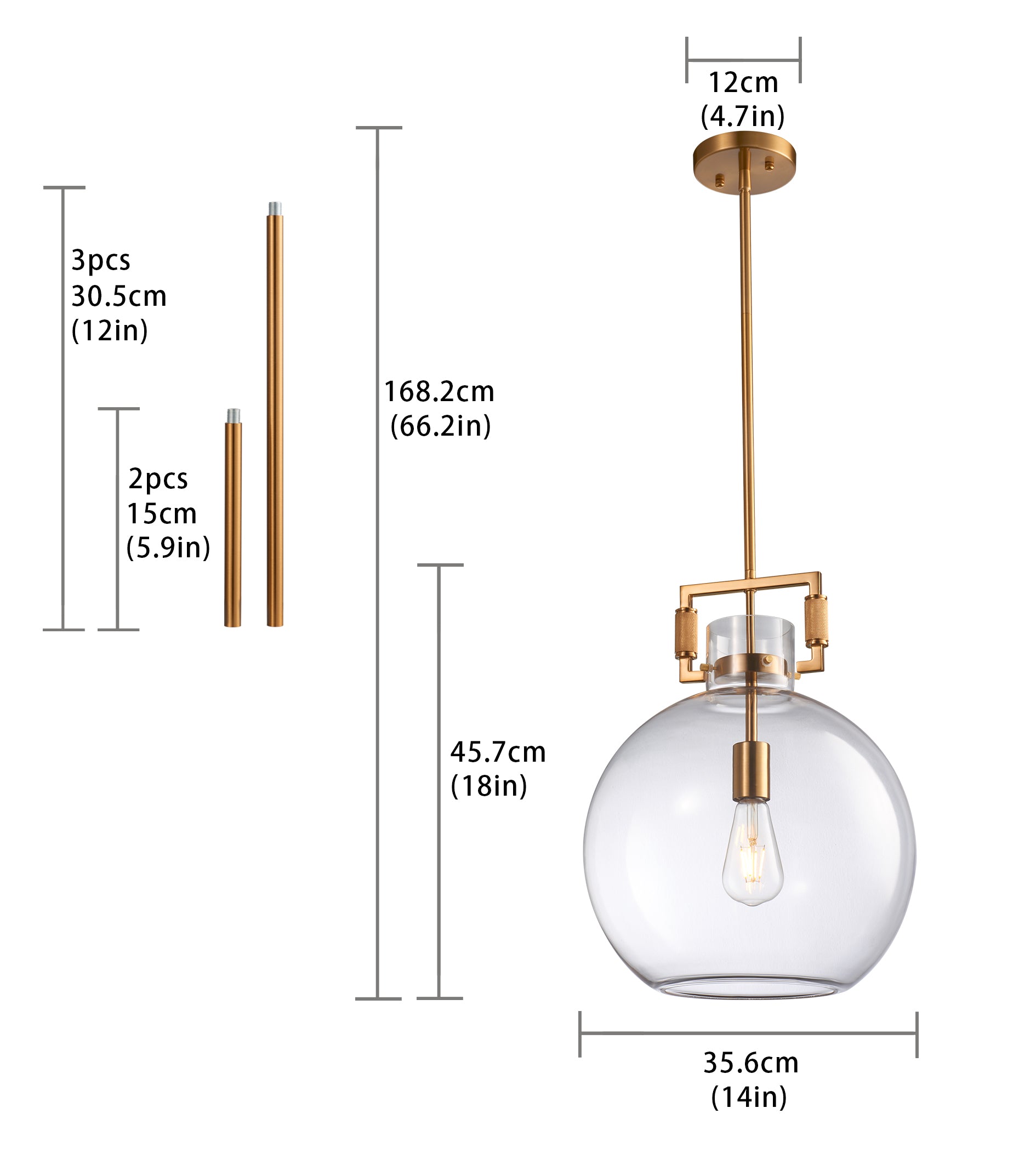 Gianni Gold Pendant Light