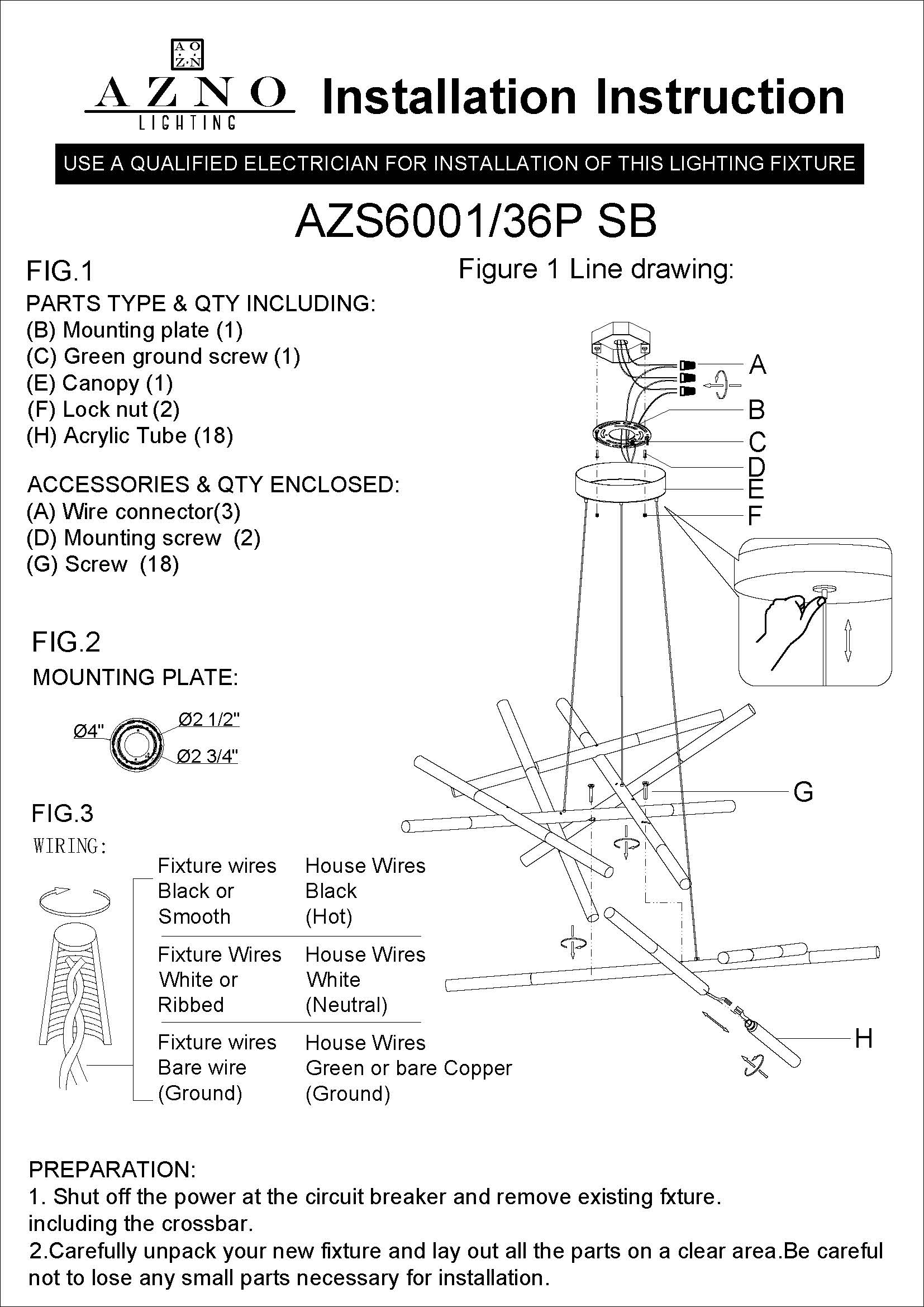 Modern Star Gold LED Chandelier