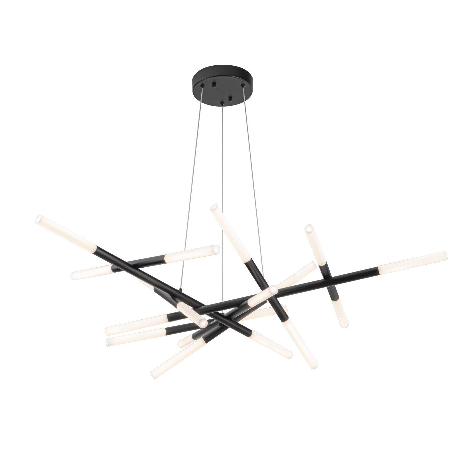 Modern Star Black LED Chandelier