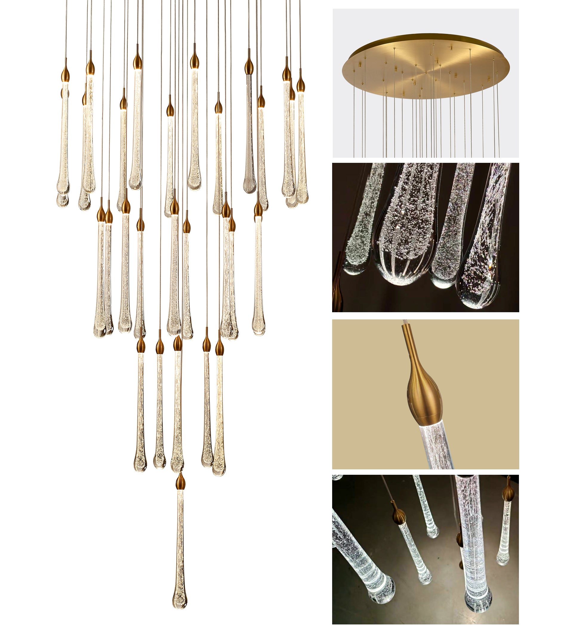 Fere 30 Head Flush Mount Chandelier