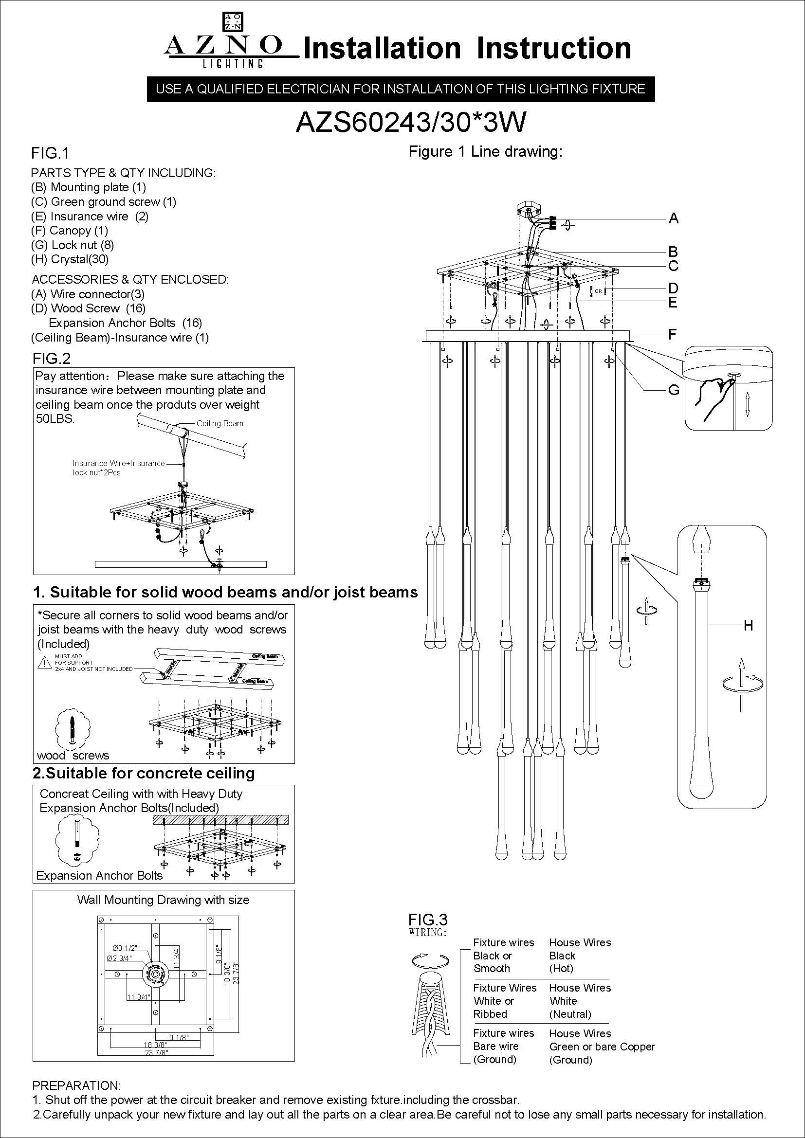 Fere 30 Head Flush Mount Chandelier