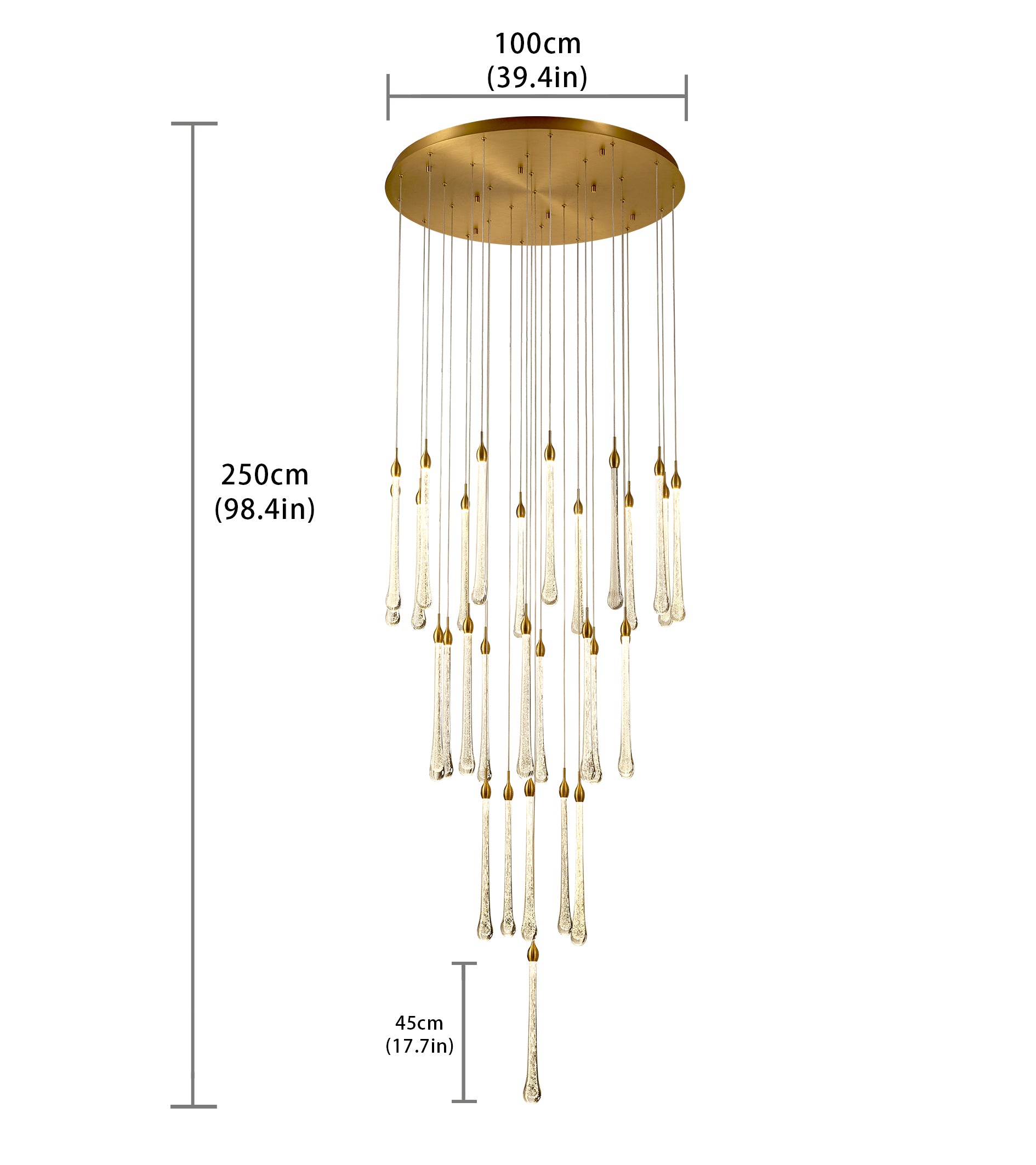 Fere 30 Head Flush Mount Chandelier