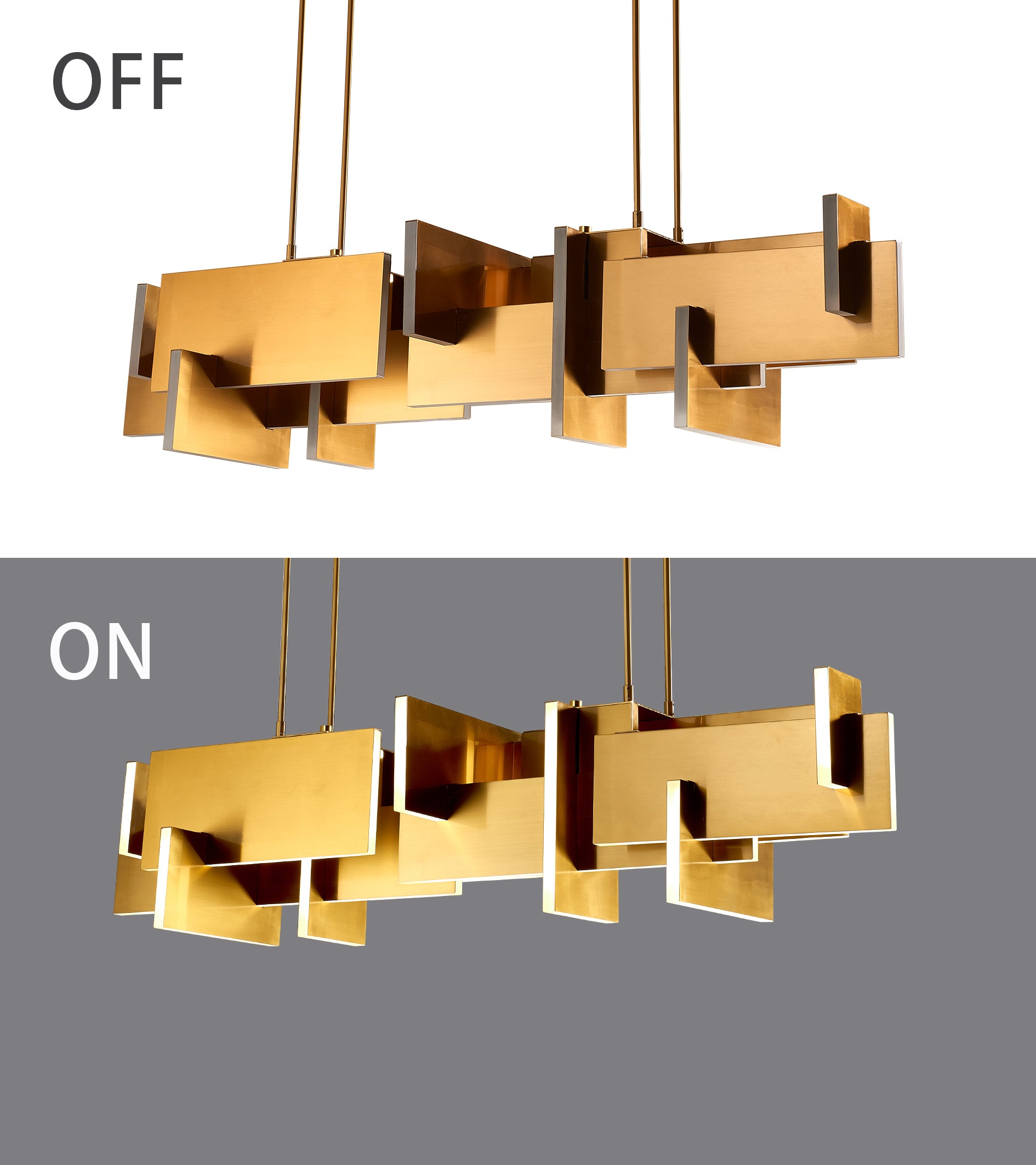 Ginevra Gold Pendant Light 40 Inch L