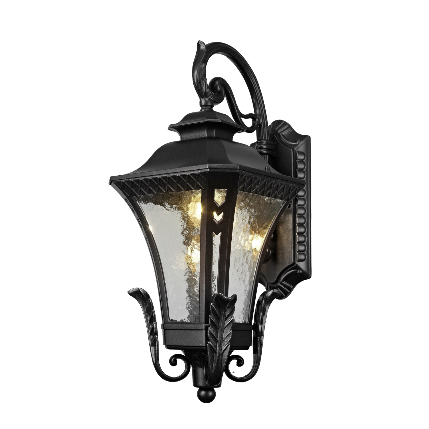 Leaf L Black Wall Mount Outdoor Light
