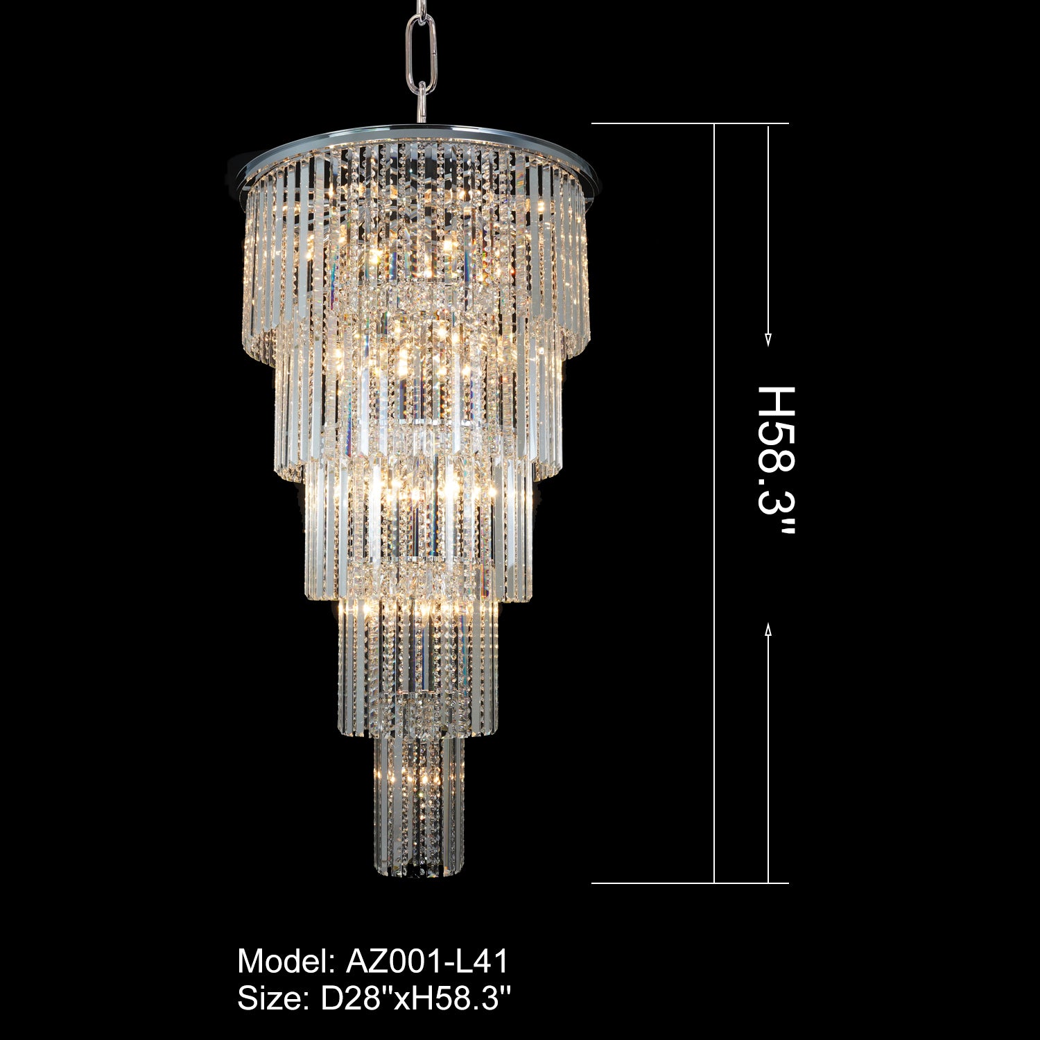 Prage 16 Light 5 Layer Chandelier